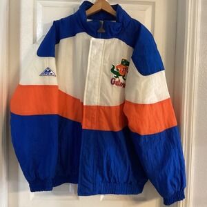 Vintage Apex One Florida Gators Windbreaker Jacket Mens Large Blue Orange 90s